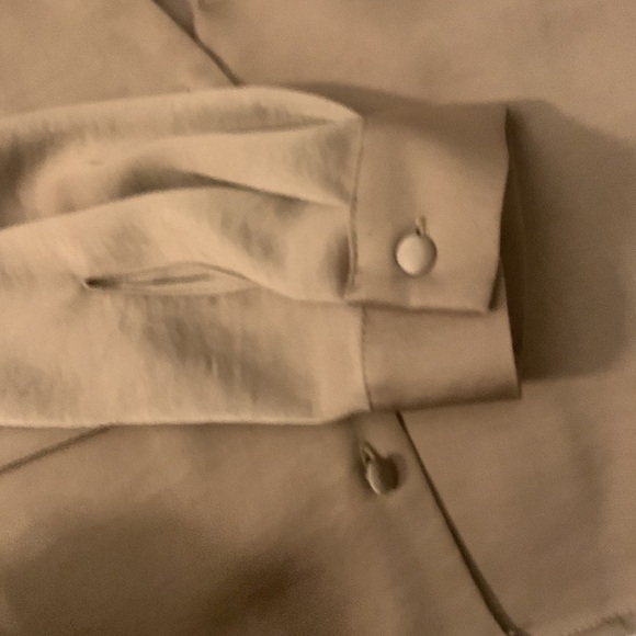Zara cropped satin effect button down - Picture 3 of 5